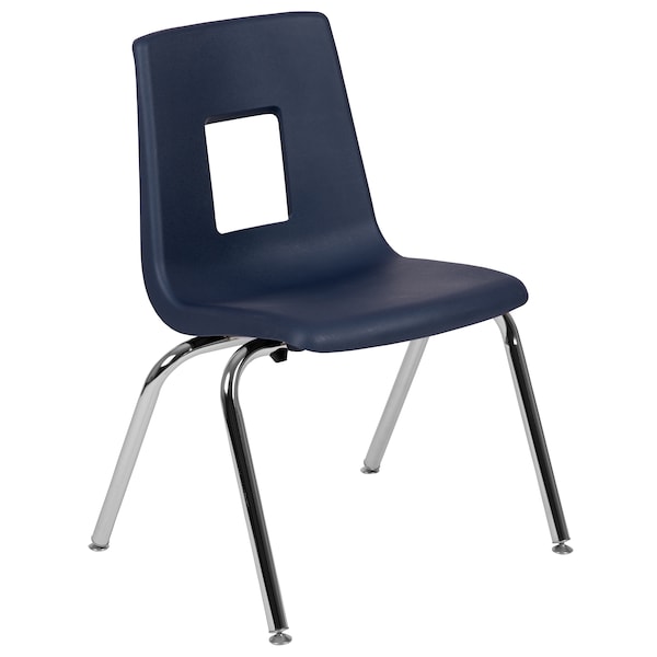 Flash Furniture Advantage Navy Student Stack School Chair, 16", PK4 ADV-SSC-16NAVY-4 - main